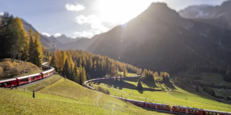 Një rekord hekurudhor në malet e Zvicrës
